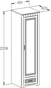 Šatníková skriňa Atik, biela