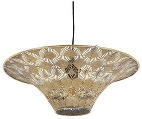 Závesné svietidlo v zlatej farbe s kovovým tienidlom ø 47,5 cm – Ixia