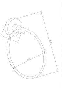 Kúpeľňový držiak na uteráky MEXEN REMO - guľatý - rose gold, 7050732-60