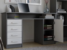 Písací stôl ADA 125 cm antracit/biely