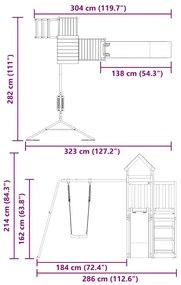Vonkajšia súprava na hranie impregnovaná borovica