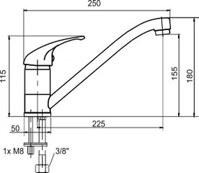 Novaservis Metalia 55 Drezová batéria, chróm, 55091,0