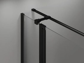 Mexen Mist T, sprchový kút s krídlovými dverami, pravý, 90 x 120 cm, 8mm číre sklo, čierny profil, 8A4T-120-090-70-77-P