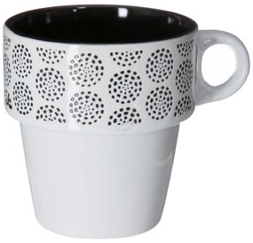 Keramický hrnček so stojanom Ethnik 260 ml sada 6ks