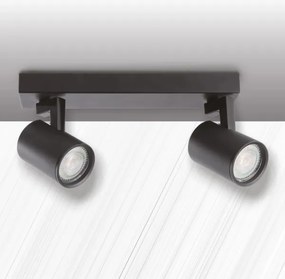 Bodové svietidlo LYNX 2xGU10/10W/230V čierna