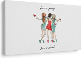 Obraz - Forever young, forever drunk (90x60 cm)