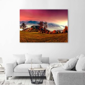 Obraz na plátně Horská krajina Louka Strom - 100x70 cm