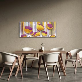 Obraz - Ilustrácie kvetov (120x50 cm)