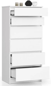 Komoda K60 6SZ CLP biela