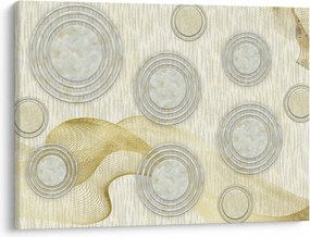 Obraz - Abstrakcia, mramorové kruhy (70x50 cm)