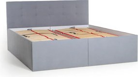 MANŽELSKÁ POSTEĽ S LAMELOVÝM ROŠTOM AMELIE 2, 200x160, sivá (č.43)