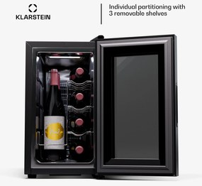 Klarstein Shiraz 8 Uno, vertikálna chladnička na víno, 8 fliaš, 8 - 18 °C, dotykové ovládanie