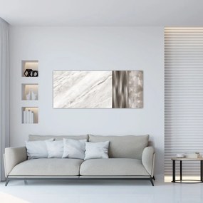 Obraz - Mramor so striebornými linkami (120x50 cm)
