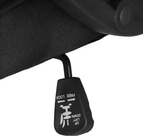 Herná stolička Springos – kancelárska stolička s nastaviteľnou výškou, hojdacou funkciou a bedrovou opierkou, čierna HF0036