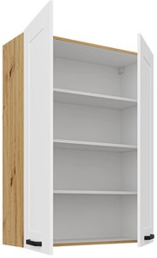 Horná kuchynská skrinka Lucid 80 G-108 2F (korpus: dub artisan + front: mdf biela). Vlastná spoľahlivá doprava až k Vám domov. 1134609