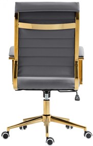 Design-Shop Kancelárska stolička Havanna - koženka - Sivá
