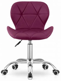 Vínové kancelárske kreslo AVOLA z eko kože