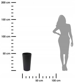 Kvetináč URBANIKA ECO 46 cm čierny
