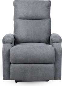 Relaxačné polohovacie TV kreslo ALTO — látka, sivá, nosnosť 130 kg
