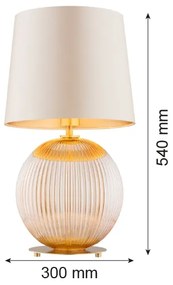 Argon 8535 - Stolná lampa HAMILTON 1xE27/15W/230V krémová/béžová