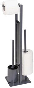 WENKO 25552100 - WC kefa RIVALTA 18x70 cm sivá/čierna