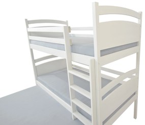 Wilsondo Poschodová posteľ s prístelkou Petra 2 90x200 - biela