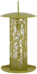 Závesné kŕmidlo pre vtáky Silo, 23x16 cm, plast, zelená