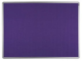 Textilná nástenka ekoTAB v hliníkovom ráme, 900 x 600 mm, fialová