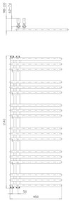 Aqualine Aqualine, POSEIDON vykurovacie teleso 450x1140mm, biela, PS411