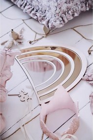 Zrkadlo dúha do detskej izby – akrylové zrkadlo z dreva 29x25 cm