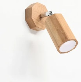 Sollux SL.1028 - Nástenné bodové svietidlo ZEKE 1xGU10/40W/230V dub