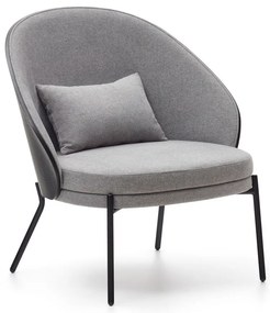 Čierno-sivé kreslo Eamy – Kave Home