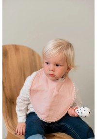 Ružový mušelínový podbradník Kindsgut London