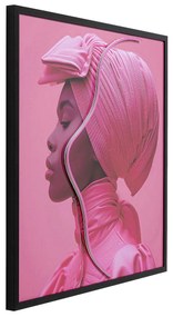 Pink Woman LED obraz  ružový 80x80 cm