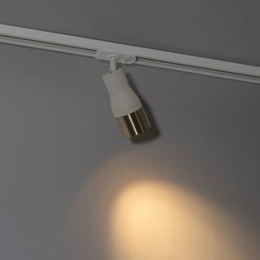 Moderný bodový reflektor béžový so zlatom pre 1-fázový koľajnicový systém GU10 50 mm - Iconic Kohua