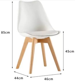 TRENDIE Jedálenská stolička SCANDI biela - škandinávsky štýl