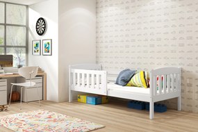 Interbeds Jednolôžková posteľ Kubus1 pre teenagerov 160x80 s matracom - biela