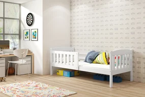 Interbeds Jednolôžková posteľ Kubus1 pre teenagerov 160x80 s matracom - biela