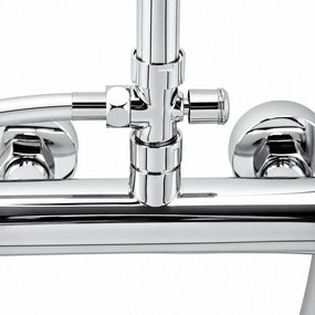Erga Dubaj, sprchový set s batériou a hlavovou sprchou 23 cm, chrómová, ERG-YKA-BP.DUBAJ23-CHR