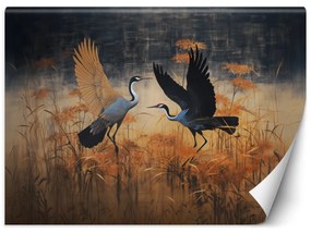 Fototapeta, Pták jeřáb abstrakce - 100x70 cm