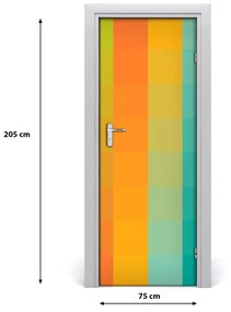 Samolepiace fototapety na dvere farebné štvorce 75x205 cm