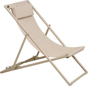 Béžové kovové záhradné ležadlo Curtis – House Nordic