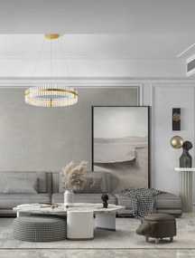 LED stmievateľný platinum zlaté moderné svietidlo Kezo-78