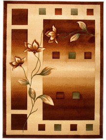 Kusový koberec Kvety 2 hnedý 190x270cm