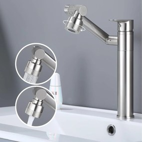 Umývadlová batéria batéria REA PACO INOX vysoká, nikel brúsený