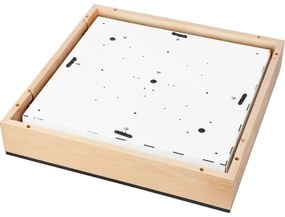 Stropné svietidlo NATURAL SQUARE 4xE27/15W/230V 48x48 cm borovica/čierna
