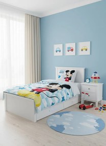 Detské bavlnené obliečky Nook Mickey Mouse 100x135 cm + 40x60 cm modré