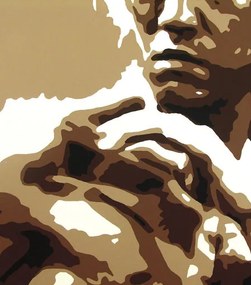 Ručne maľovaný POP Art obraz AL Bruce Lee 120x80 cm