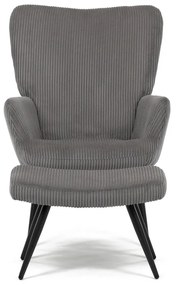 Relaxačné kreslo s podnožkou L7285 GREY6, sivé