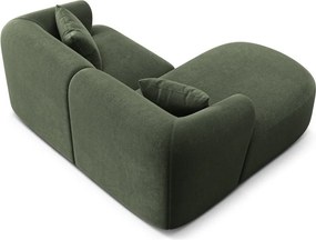 Zelená zamatová rohová pohovka (ľavý roh/s leňoškou) Campi – Cosmopolitan Design